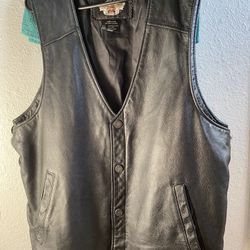 Harley Davidson Leather Vest - LARGE