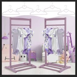 2 Pack Kids Rack With 10 Hangers 