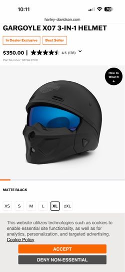 HD GARGOYLE X07 3-IN-1 HELMET