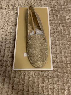MK Spadrille Slep On Gold