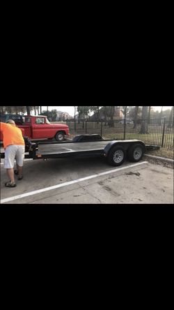 16 foot trailer for sale with winch and battery and ramps