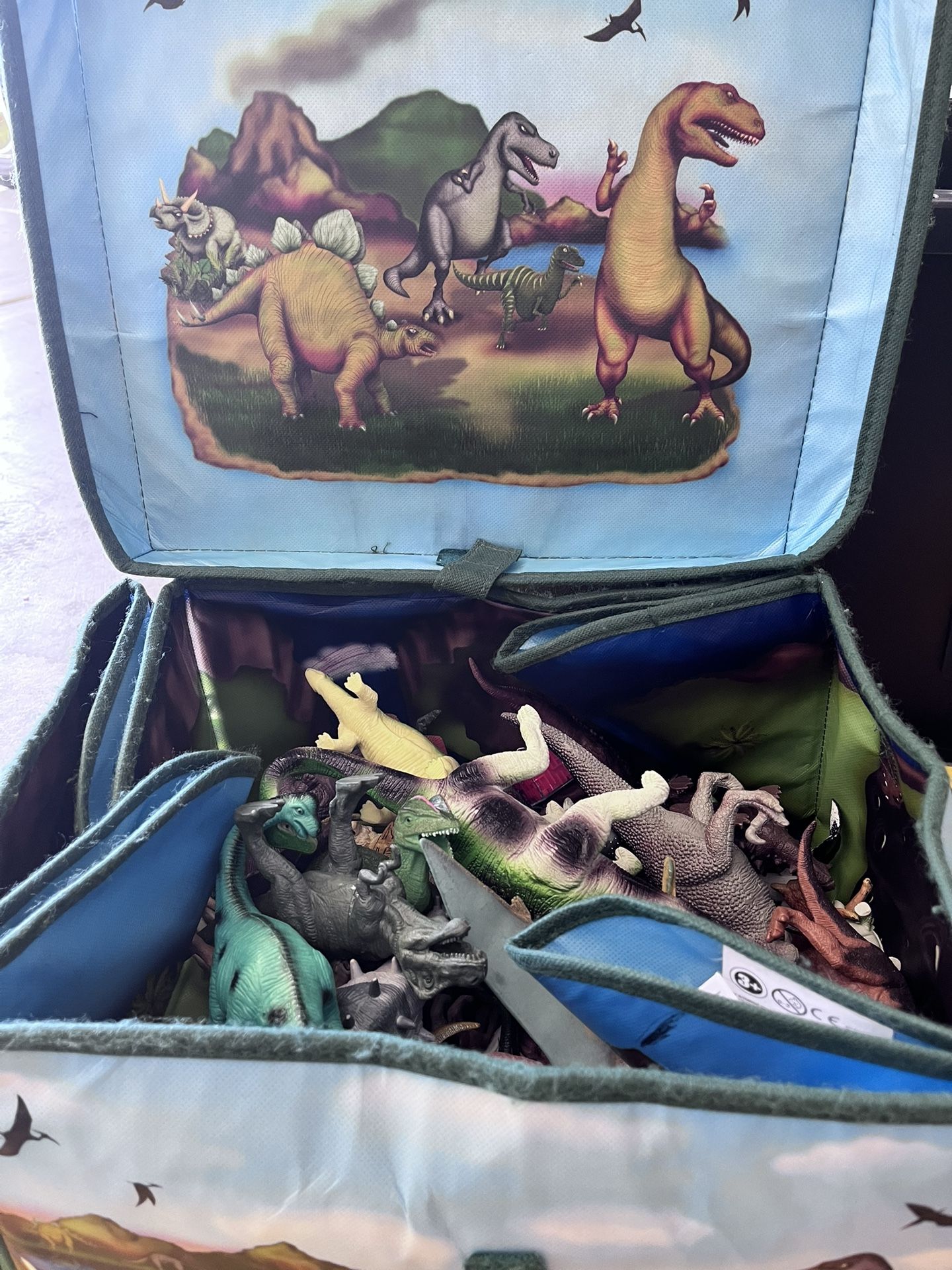 Animal Toys In A Toy Box Dinosaurs And Animals