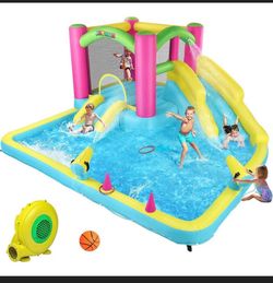 Brand new never opened !!! JOYMOR Inflatable Bounce House water play slides with Double Water Slide