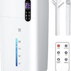 New 26L/5.7Gal Humidifier Large Room 3000 ft²,Supersized Cool Mist, 38H Quiet 2000 ml/h Touch/Remote