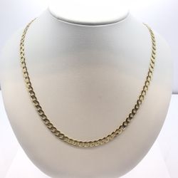 Gold Chain Cuban Solid 10k New