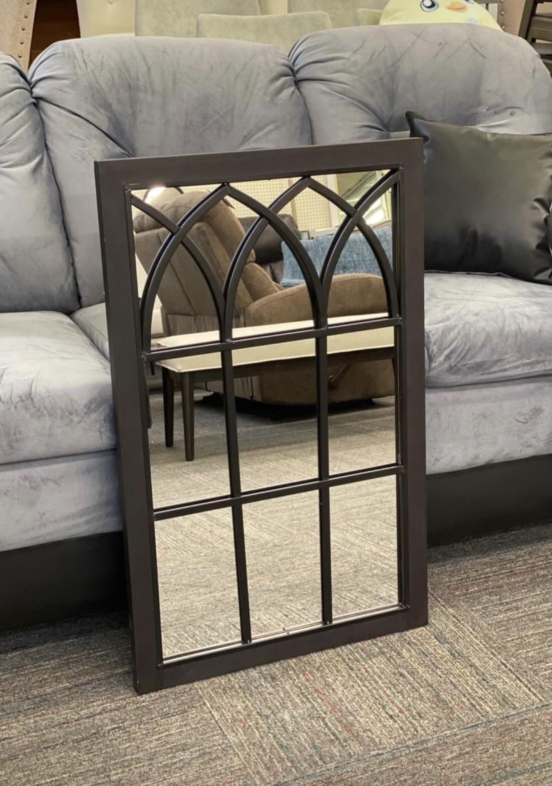 FirsTime & Co.® Espresso Grandview Arched Farmhouse Window Mirror