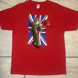 Vintage STREET FIGHTER Dudley Y2K England Boxer Graphic T Shirt Size Large Red