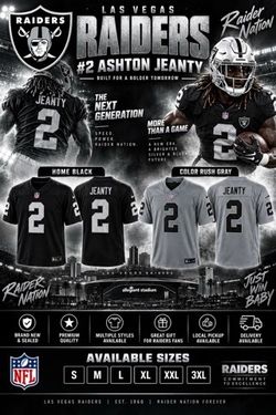 Las Vegas Raiders #2 Ashton Jeanty NFL Jerseys