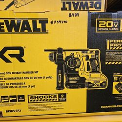 DEWALT
20V MAX XR Cordless Brushless 1 in. SDS Plus L-Shape Rotary Hammer with (2) 20V 5.0Ah Batteries and Charger