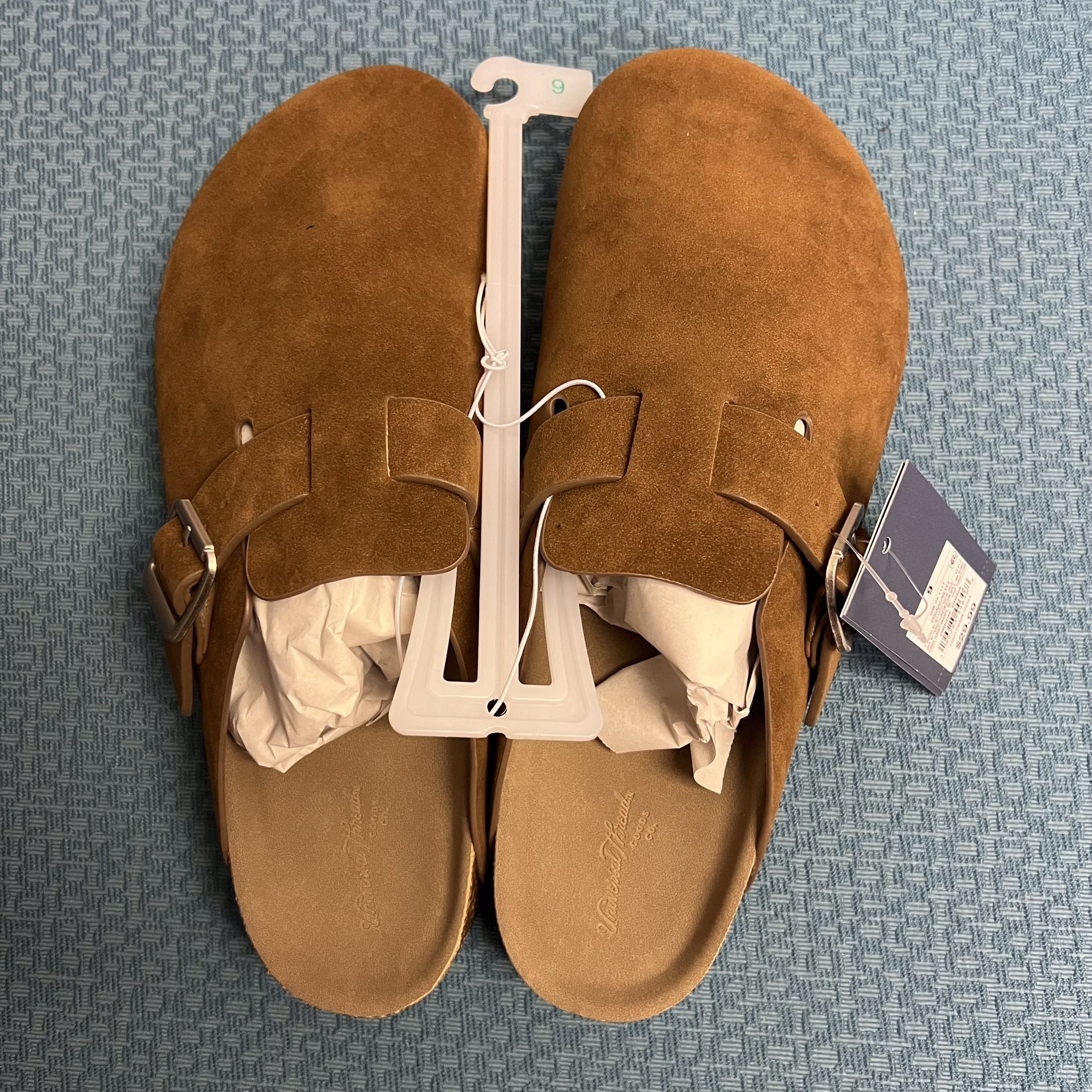 Brown Universal Thread Clog Mule Flats