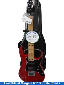 Ibanez Mikro Red Electric Bass Guitar