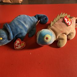 Beanie Babies - Iggy & Rainbow 