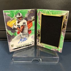 2024 Topps Inception Brock Bowers Genesis Auto Relic Book Card /99