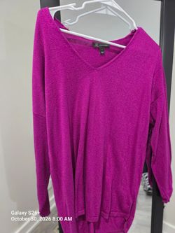 INC International Concepts Magenta Knit Sweater