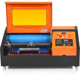 VEVOR 40W Desktop CO2 Laser Engraver, 12 x 8 in, 11.8 IPS Laser Cutter Machine with Water-Cooled Laser Tube, Compatible with CorelDRAW, Windows XP 7 8