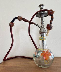 Vintage Hand-Painted Glass Decor