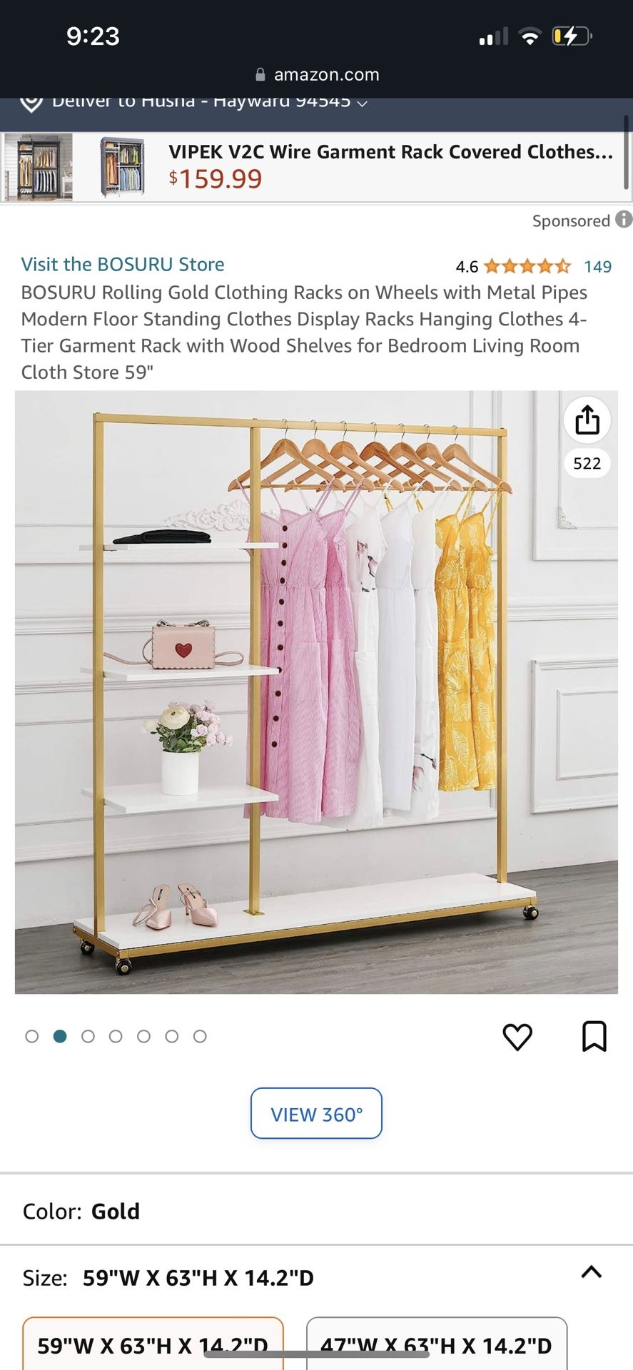 Gold And White Rack