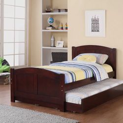 Twin Bed With Trundle Mattress Included 