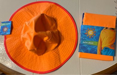 NIP SPF 50+ Shirt and Sun Hat Youth Size Medium 7/8