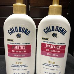 2 Gold Bond Diabetics  Body Lotion 13oz