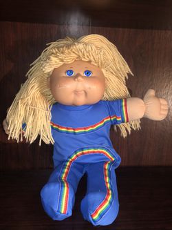 Cabbage Patch Kid doll - vintage blonde hair , blue eyes