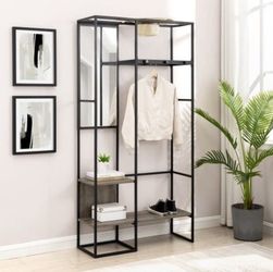 Modern Metal and Wood Hall Tree (New In A Box)