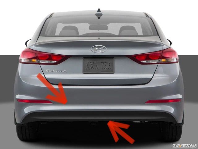OEM Hyundai ELANTRA 2017-2018 Rear Bumper Valance