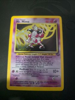 Vintage Pokémon Jungle Holo Mr. Mime LP WOTC
