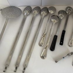 19 Pieces Commercial Kitchen Stainless Steel Cooking Utensils -New Assorted sizes