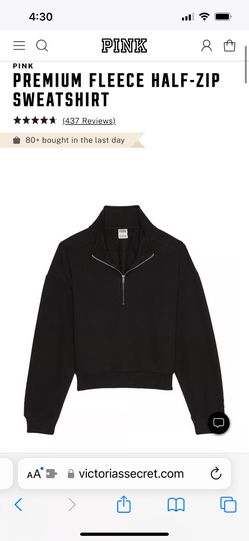 Victoria’s Secret PINK PREMIUM FLEECE HALF-ZIP SWEATSHIRT