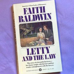 Vintage PB book Letty and the Law by Faith Baldwin 1974 Love is a Problem 