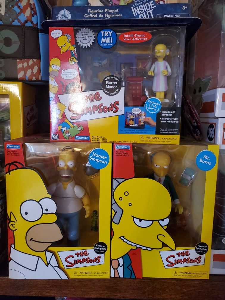 The Simpsons 3 Vintage Toys Brand New Sealed