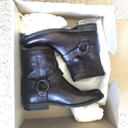 Frye Boots Phillip Harness Dark Brown  Short Nib 