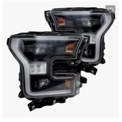 Brand New Black Housing LED Headlight Set For F150 Year 2014 To 2020
