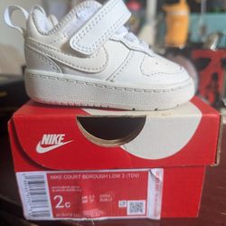 White Nikes Sz 2 Infants
