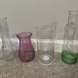 Glass Flower Vases Bundle