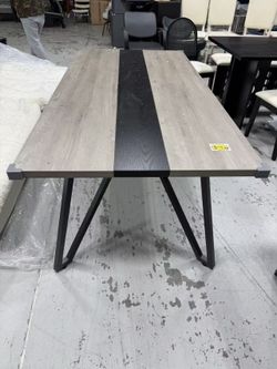 New 70.9"Rectangular Dining Table for6-8People,Modern Industrial Kitchen Table with Wooden Top 