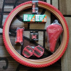 NEW Bicycle Bmx Parts Bundle 26" Red