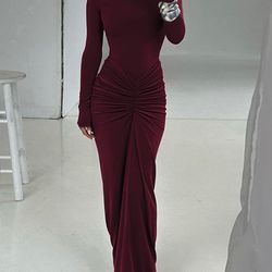 Hipster Stretch Elegant Women Sexy Dress Long Sleeve  .simple Classic Fashionable 