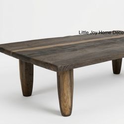 Handcrafted Solid Wood African Senofu Inspired Large Coffee Table