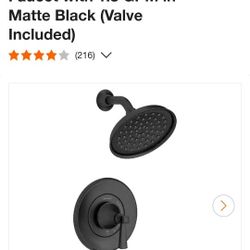 Rumson Single-Handle 1-Spray Tub and Shower Faucet with 1.8 GPM in Matte Black (Valve Included)
