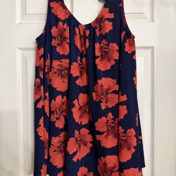 Navy Summer Floral Dress
