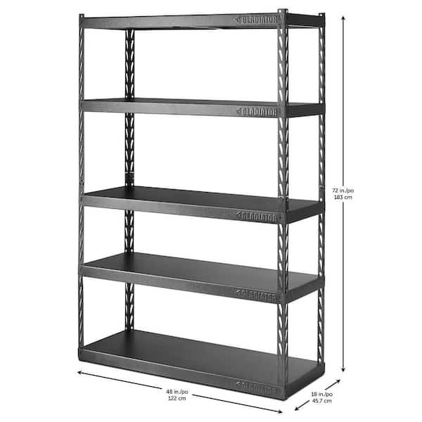 5-Tier Steel Garage Storage Shelving Unit with EZ Connect (48 in. W x 72 in. H x 18 in. D. 4 Available