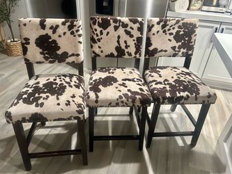 Cowhide bar stools