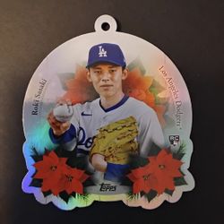 2025 Topps Holiday Roki Sasaki LA Dodgers ROOKIE Ornament Card!
