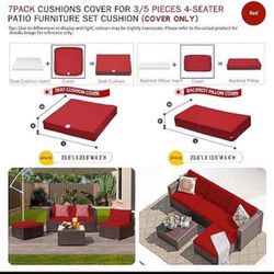 7 Pack Cushions  Replacement Covers