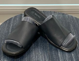White Stag Leather Slides