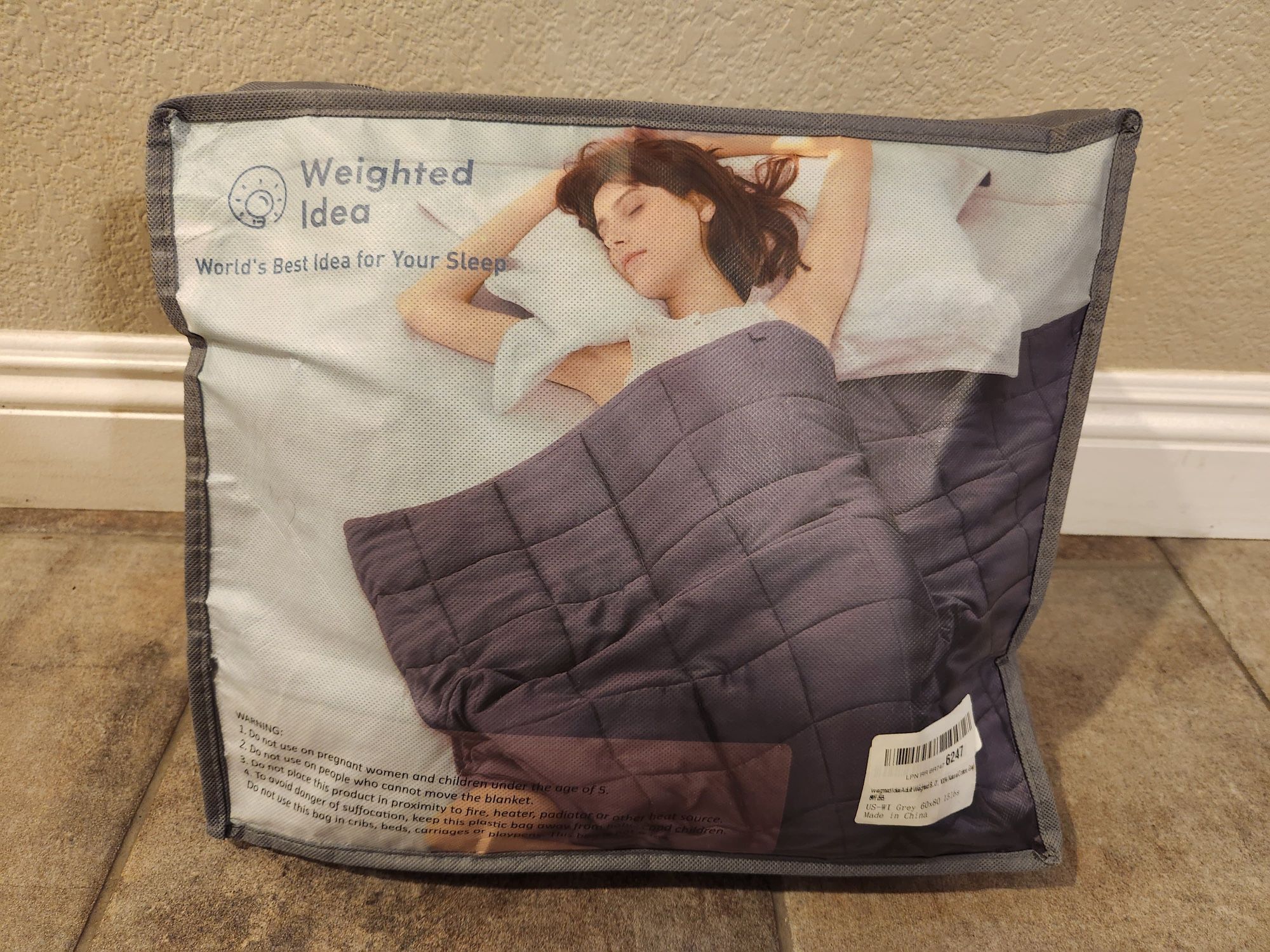 Weighted Idea Weighted Blanket Queen Size 15lbs (60"x80" Grey)
