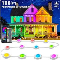100FT Permanent Outdoor Lights, IP67 Waterproof,for House Roof