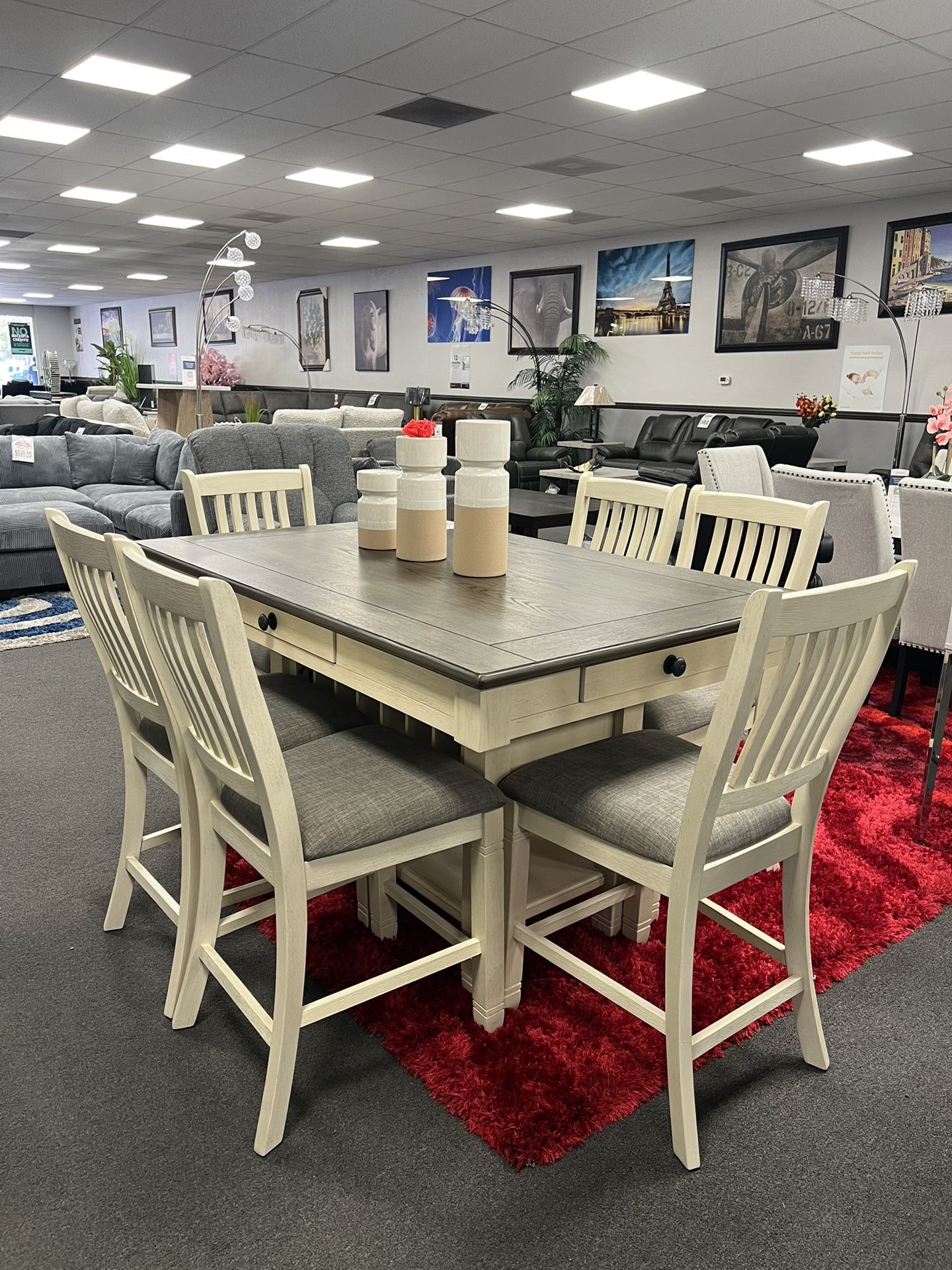 7PC Counter Height Dining Table Set